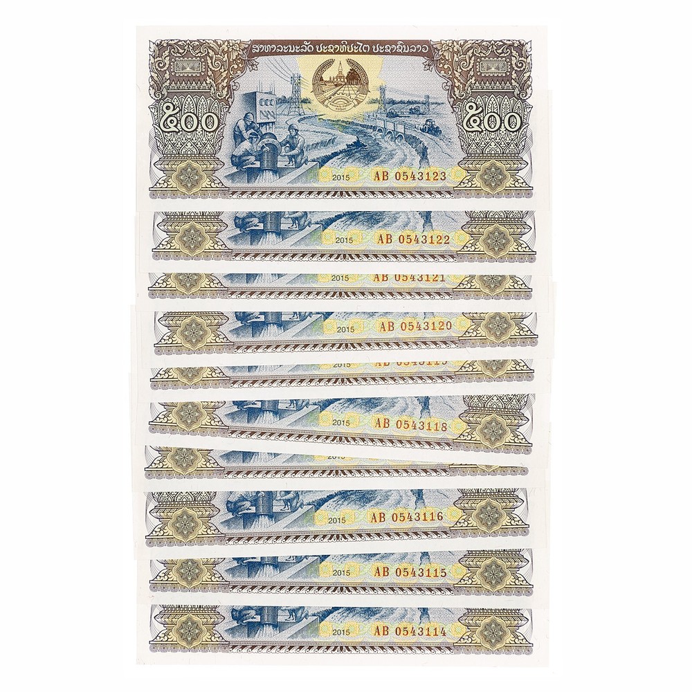 10 Laos 500 Kip 2015 AU-UNC.