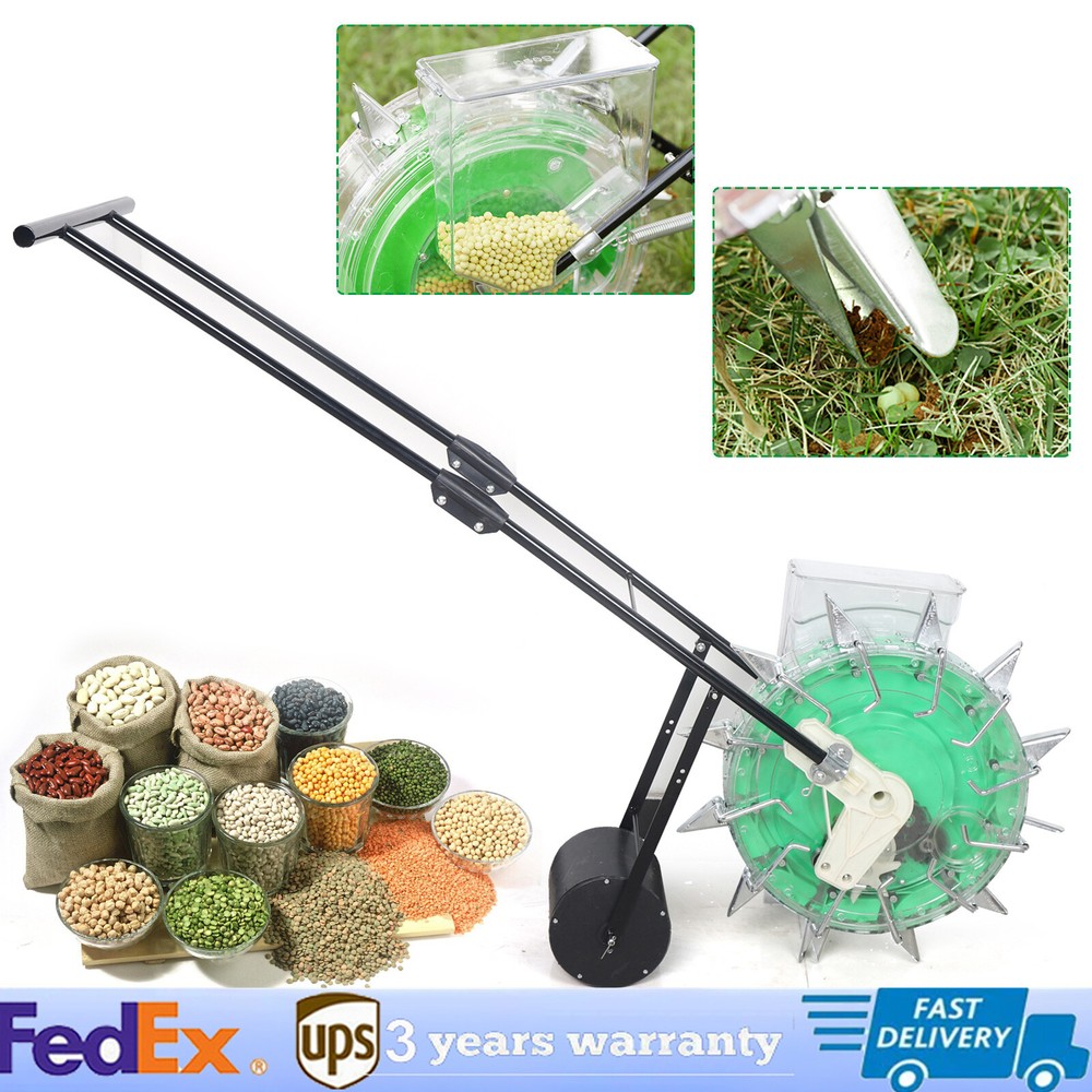 Spreader-Walking Garden Seeder Precision Row Seed Planter Lawn Applicator Tool