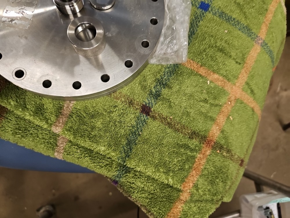 Leister ??? 8 Vacuum Chamber Flange Electrical Socket Feedthrough SS