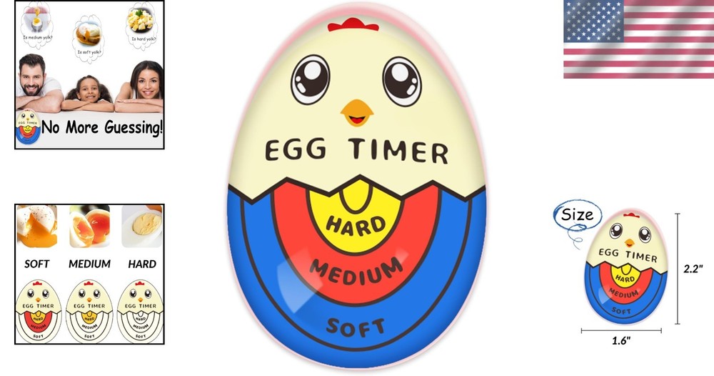 Food-Safe Color Timer for Boiling Eggs – Visual Doneness Indicator Included