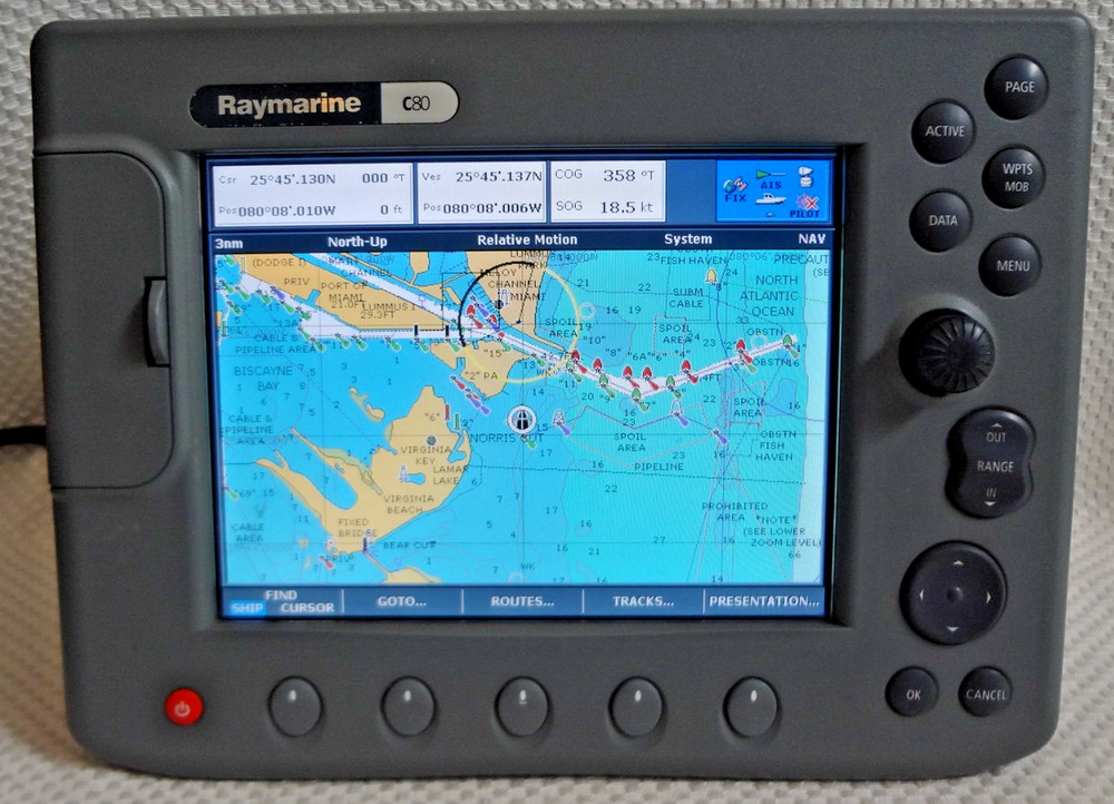 RAYMARINE C80 E02020 GPS CHART PLOTTER FISHFINDER RADAR MFD DISPLAY UNIT