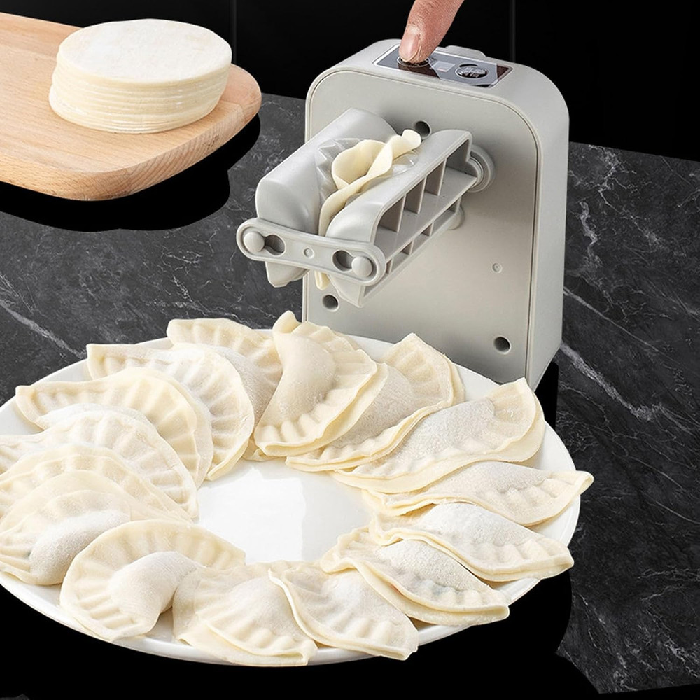 Electric Dumpling Maker Machine,Automatic Easy Dumpling Machine with Spoon Brush