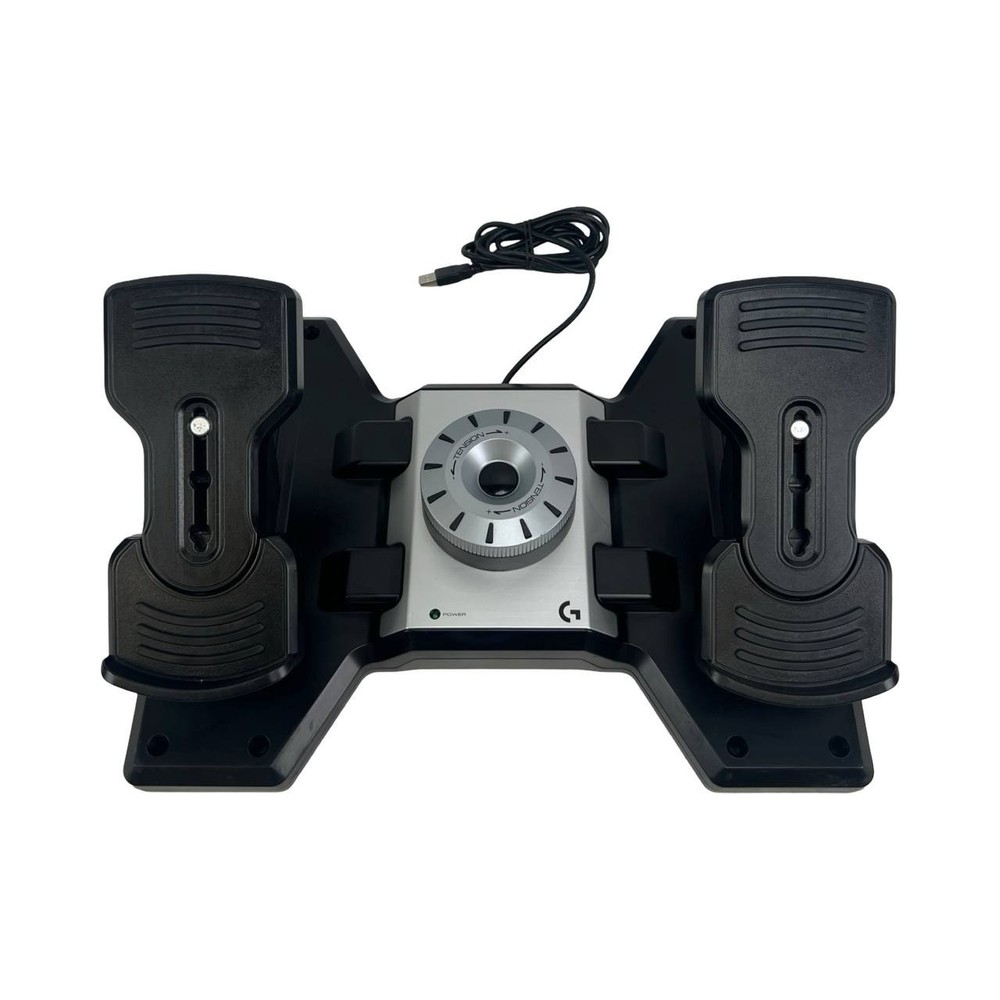 Logitech G Flight Simulator Rudder Pedals J-U0005 PC USB - Tested