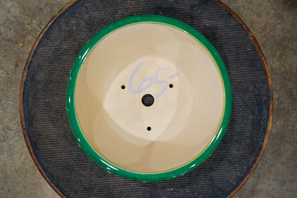 High Quality Chinese Bonsai Pot - 8" - Green Glazed