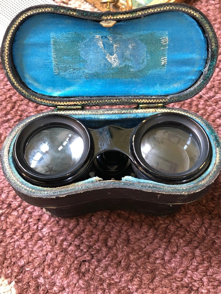 2 Antique Lemaire Fabt Borhek Opera Glasses Both With Original Case