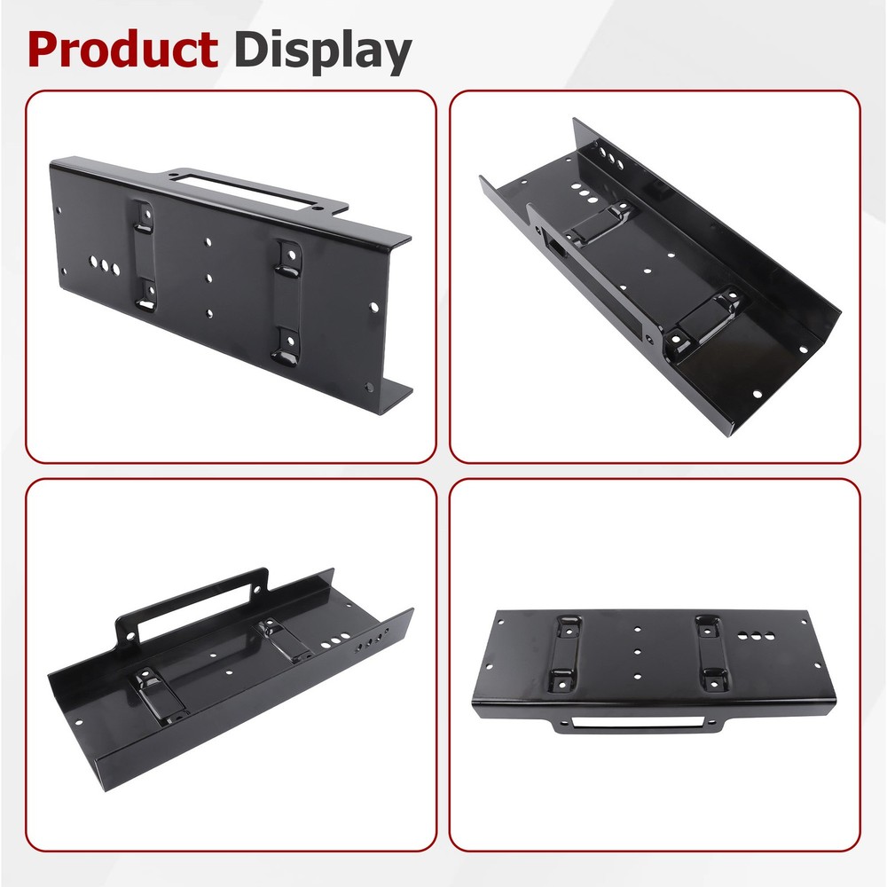 Universal Winch Mounting Plate, 10" × 4.5" Raised Bolt Pattern, 15,000lbs