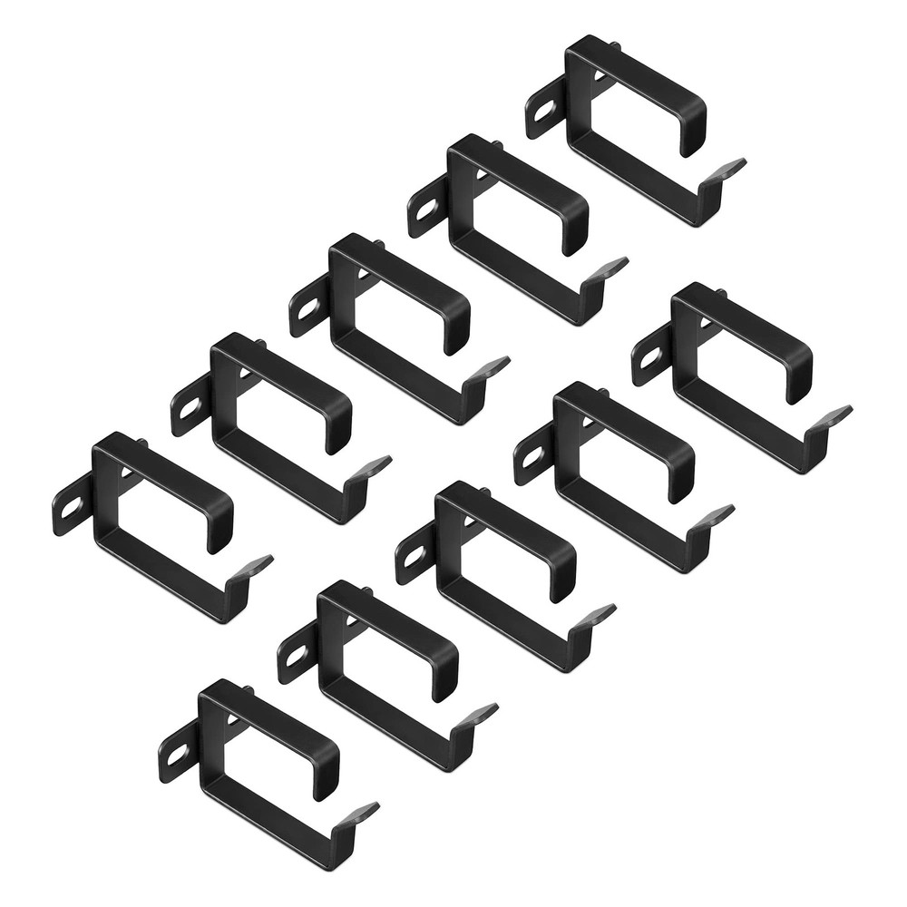 kwmobile Server Rack Cable Management D-Ring Hooks (10 Pieces) 10x 6cm, Black