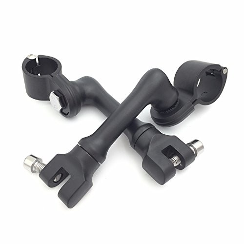 XKMT-Black Long Angled Adjustable Highway Peg Mounting Kit Compatible With