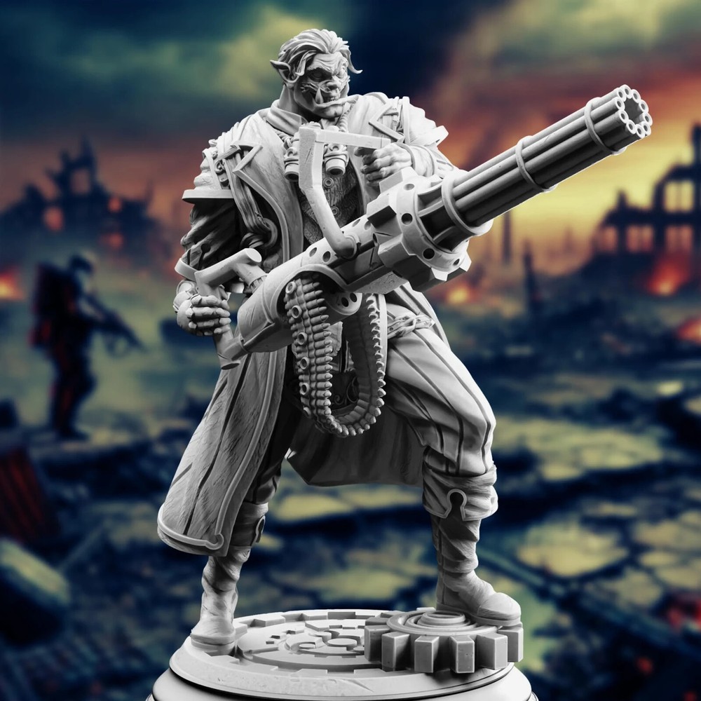 Half-Orc Battle Smith Artificer Dnd Mini | By DM Stash