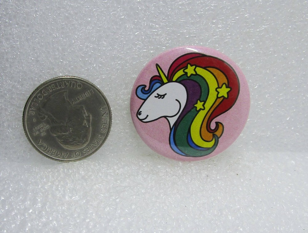 Unicorn Rainbow Button Pin