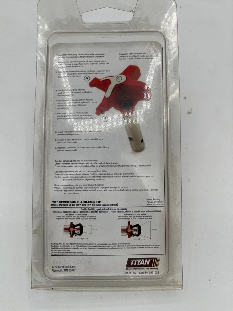 New, Titan TR2 692-417 Tip, TR2, Reversible Tip