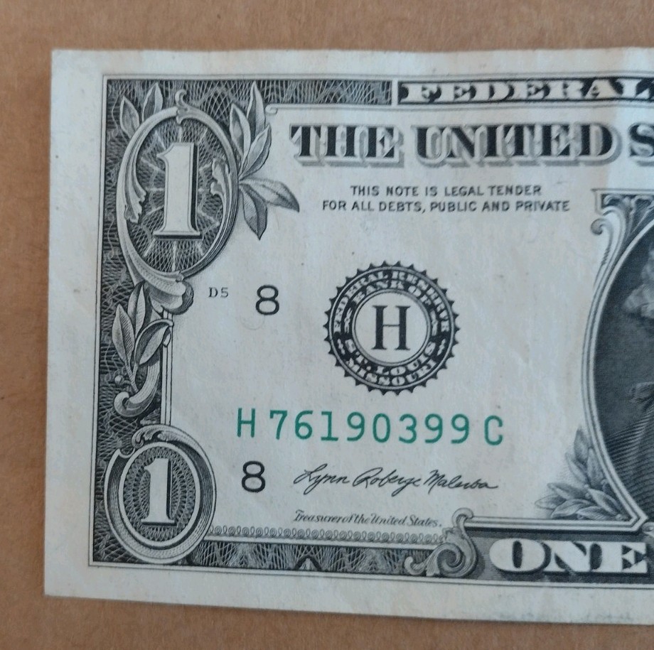 ((ERROR Misalign Misprint)) Offset Right Misprint! 2021 $ 1 One Dollar Bill 2021