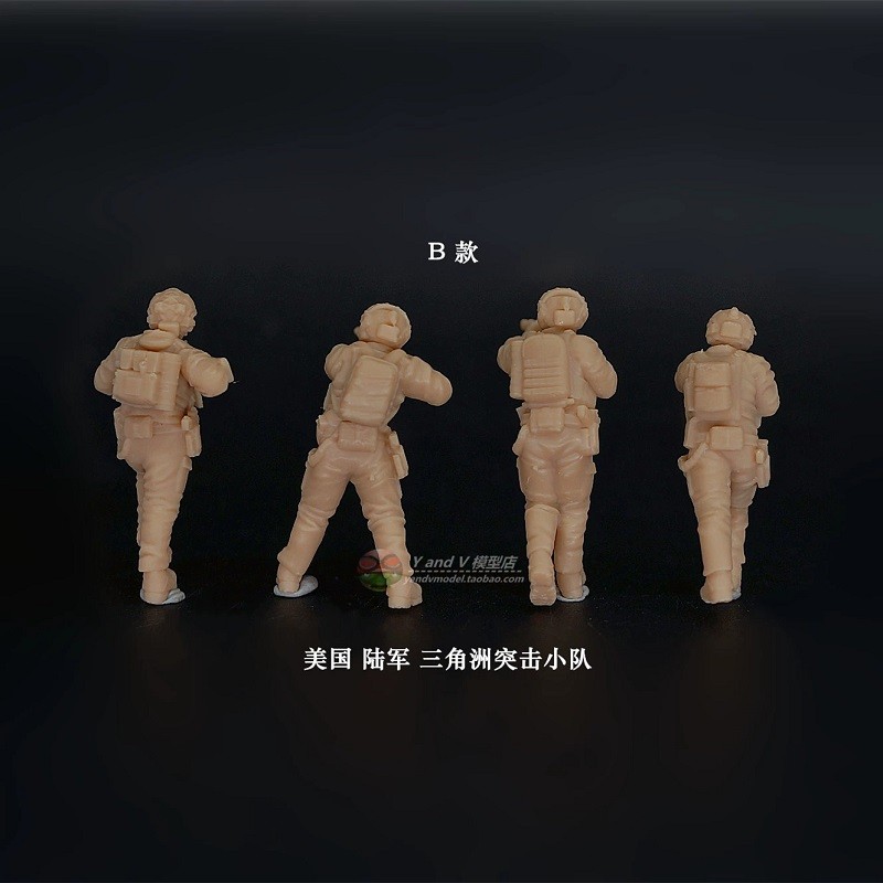 3D Printed 1/72 Modern US Delta Force Targeted Strike Operations B (4-Man Set)