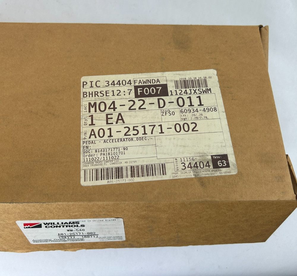 Williams Controls A01-25171-002 Accelerator Pedal