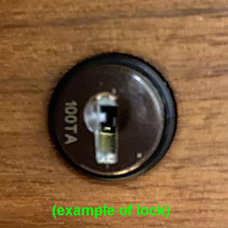 (2) Timberline / Hafele Desk Replacement Keys Cut Key Code 100TA - 349TA