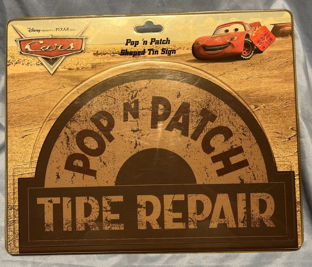 Disney Cars Pop’n Patch Shaped Tin Sign