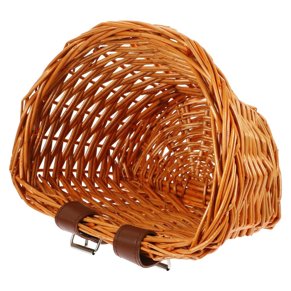 Woven Basket Wicker -woven Baskets Kid Bicycle Weave Container Storage