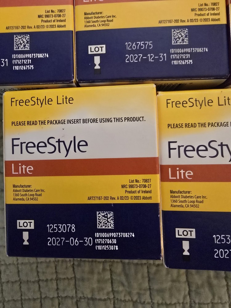 Freestyle Lite Blood Glucose Test Strips (5 boxes - 100 each)
