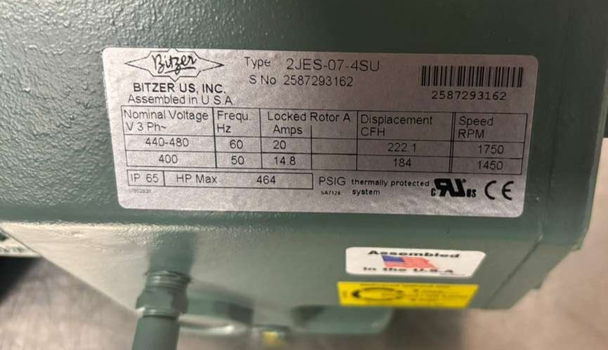 Bitzer compressor 2JES-07- 4SU Open Box