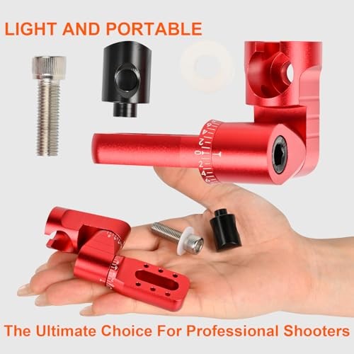 Archery Single Side V-Bar Mount - Adjustable Bow Stabilizer Quick Red