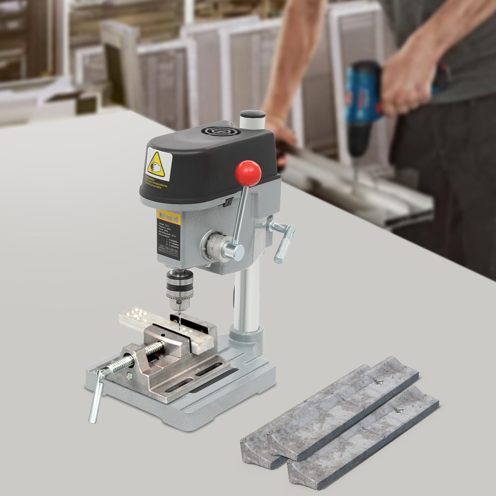 Portable Compact Bench Drill Press with Adjustable Speed and Precision