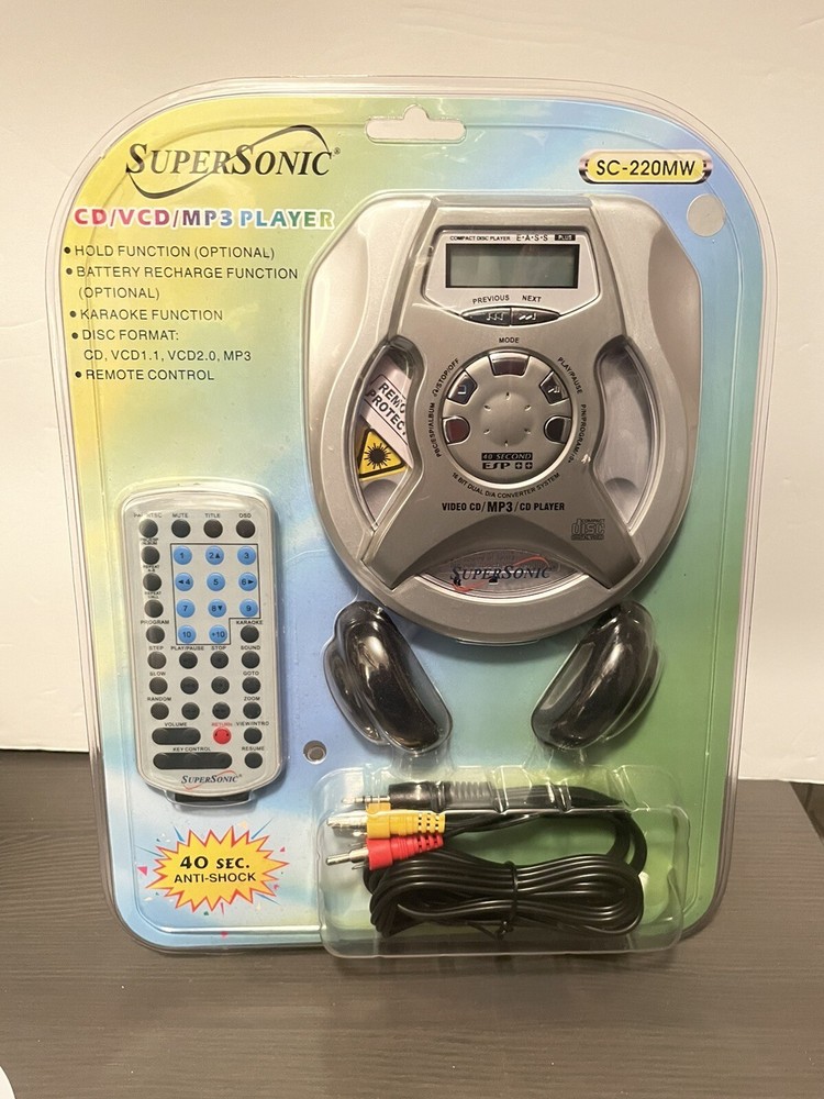 Supersonic Portable Personal CD/DCV/MP3 Player  SC-220MW
