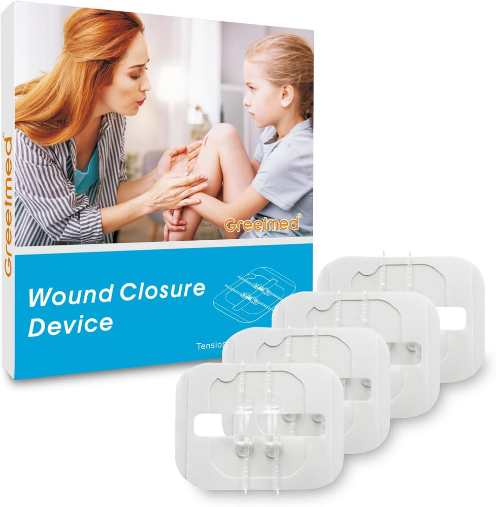 4 Pack Emergency Wound Closure Strips, Double Zip Wound Closure Device, Butterfl