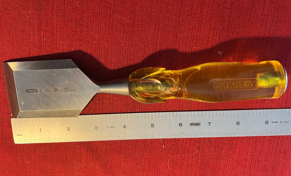 Stanley 2” Chisel..Fat Yellow Translucent Handle.