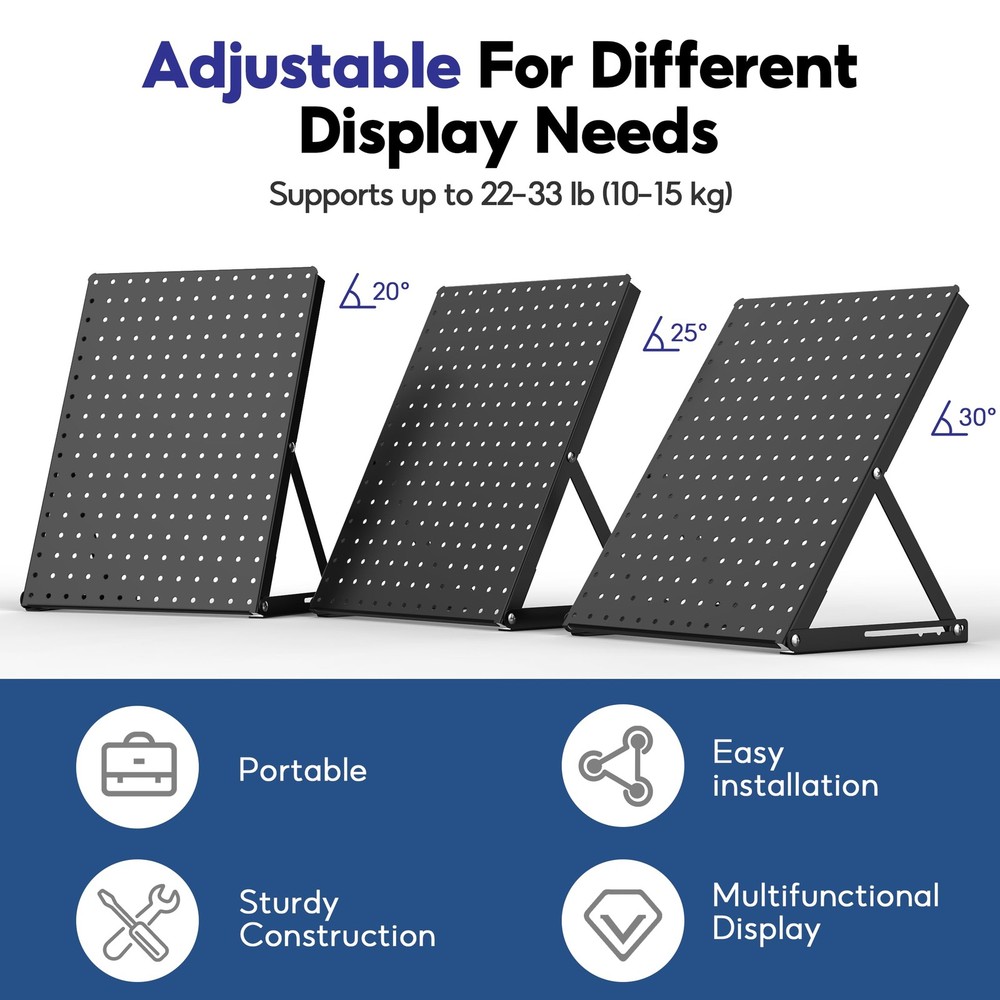 2 Pack Pegboard Display Stand, Sturdy Antitip Design,Small Peg Board Tabletop...