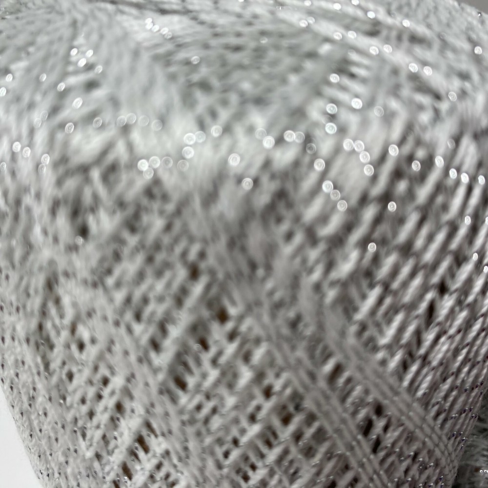 Aunt Lydia's Metallic Crochet Thread Size 10 White Silver 4 Spools