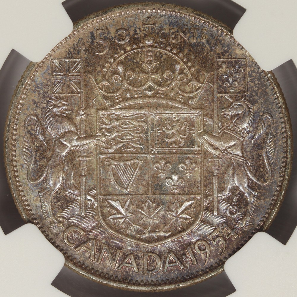 1954 Canada 50c Silver Half Dollar NGC MS64