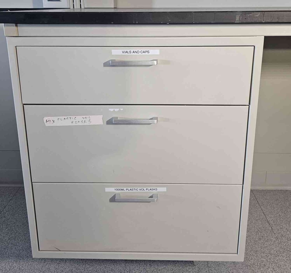 Fisher Hamilton 8' Metal Casework / 12' Frame Epoxy Tops Shelves & Utilities