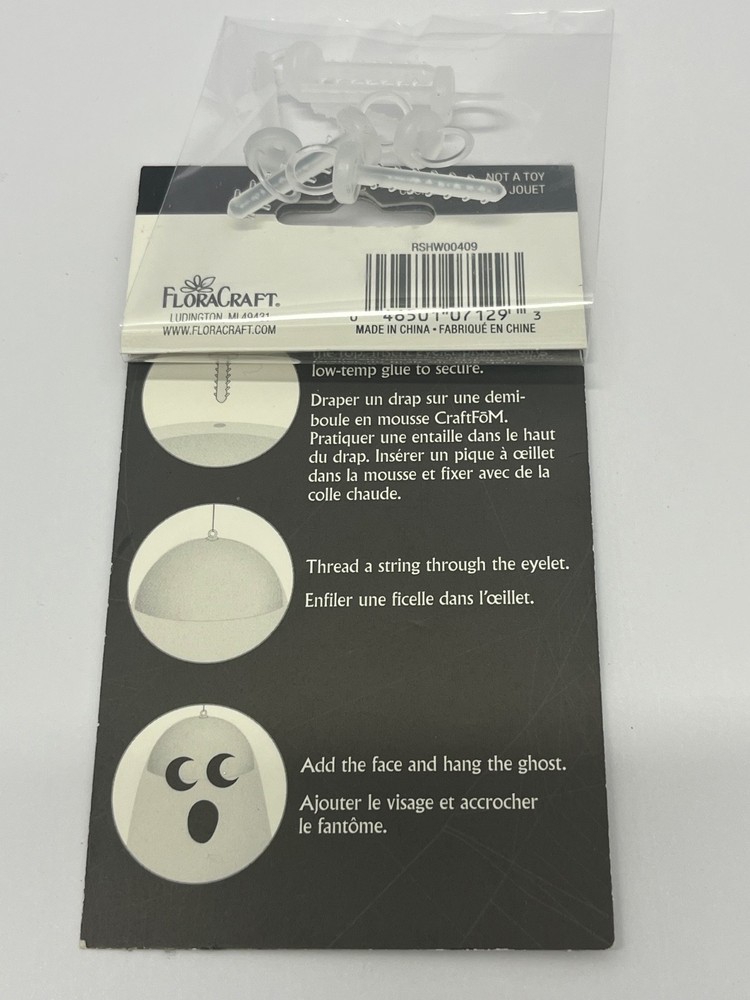 FloraCraft Glowy Ghost Eyelet Picks (6 pcs)
