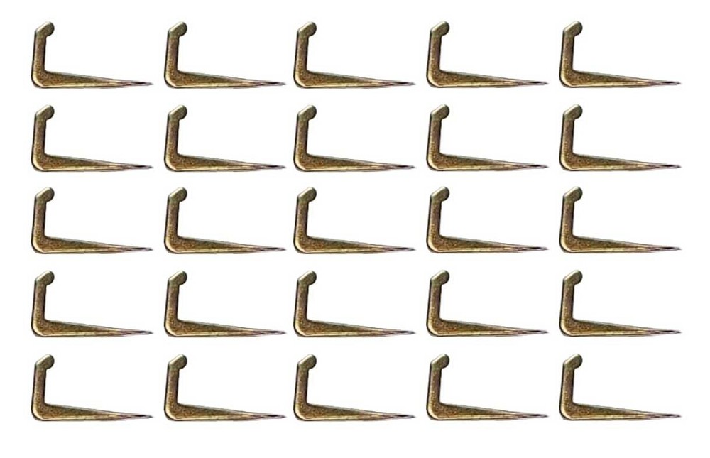 Small Brass Plated Tenter Hooks - 25 Pack