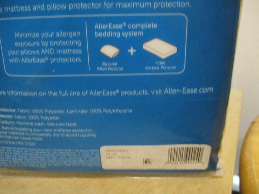 Perfect Protection By Allerease 2 Pc. Cool & Clean Bedding Kit T/TXL NEW