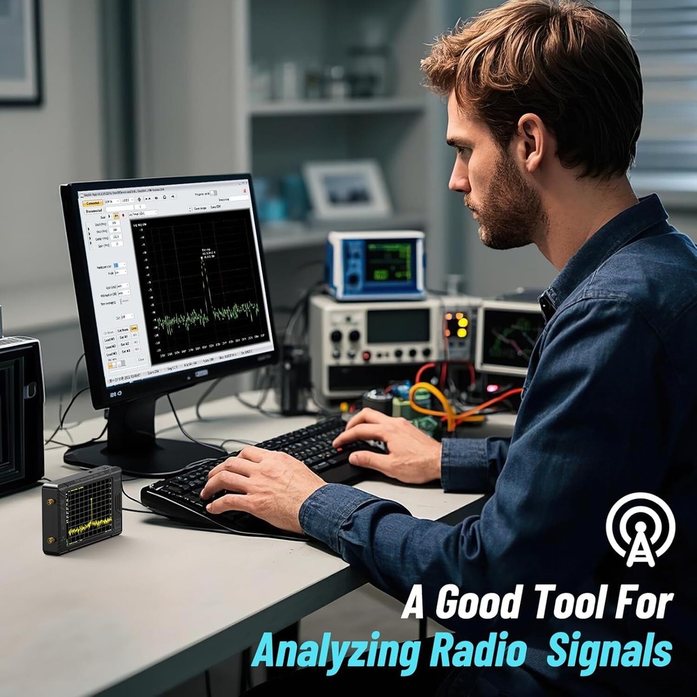 100kHz-7.3GHz Spectrum Analyzer Tiny Frequency Analyzer 2-in-1 Signal Generator