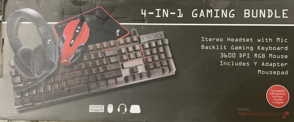 ⚡️Teknmotion 4-in-1 Gaming Bundle PC Gaming Bundle 🆕 Distressed Box ⚠️