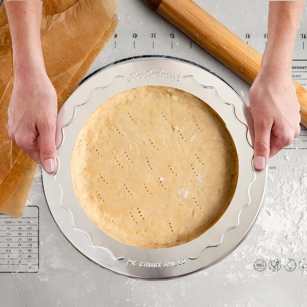 Mrs. Anderson's Baking Pie Crust Protector Shield, Fits Up To 9-Inch, Clear