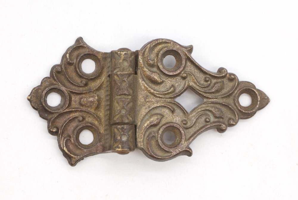 Antique 3.75 in. Victorian Bronze Offset Ice Box Hinge