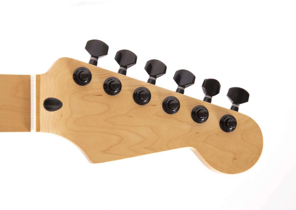 Genuine Tone Ninja 19:1 Locking Tuners, 6 Inline Staggered set, Black