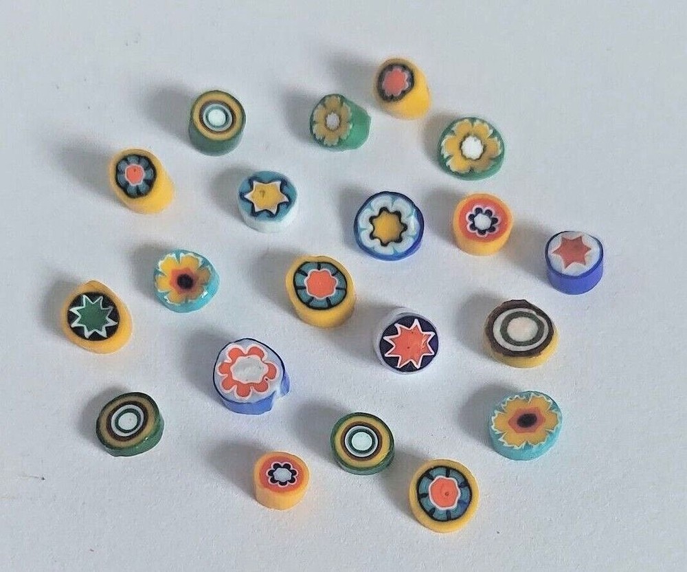 Rare Vintage Round Millefiori Fusing Discs 25gram