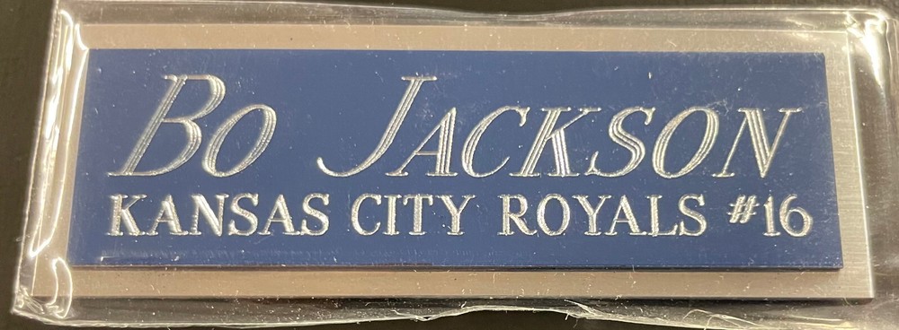 BO JACKSON ROYALS NAMEPLATE FOR AUTOGRAPHED Signed Baseball Display CUBE CASE