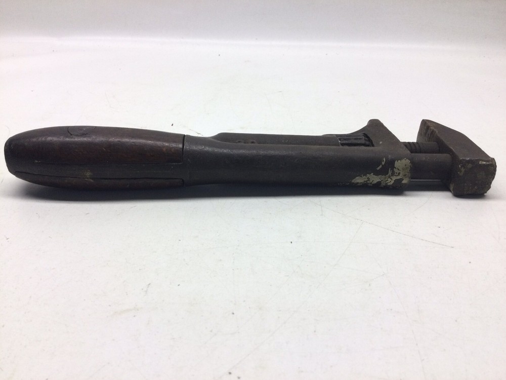 Antique 10” Wood Handle Adjustable Pipe/ Monkey Wrench Sept. 7, ‘97