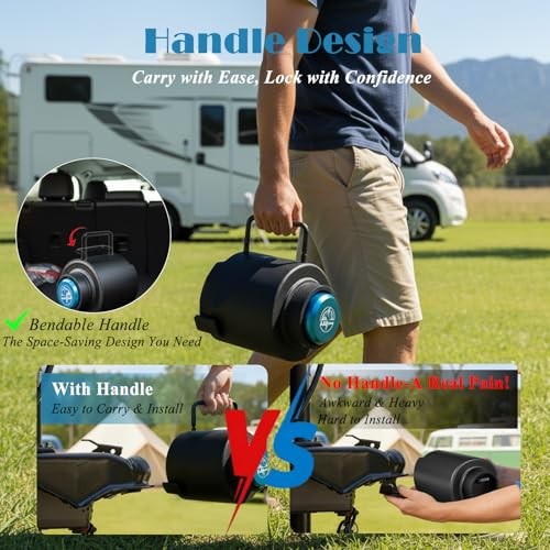 Trailer Lock, Heavy Duty Trailer Ball Lock Fits 2 5/16-Inch With Handle