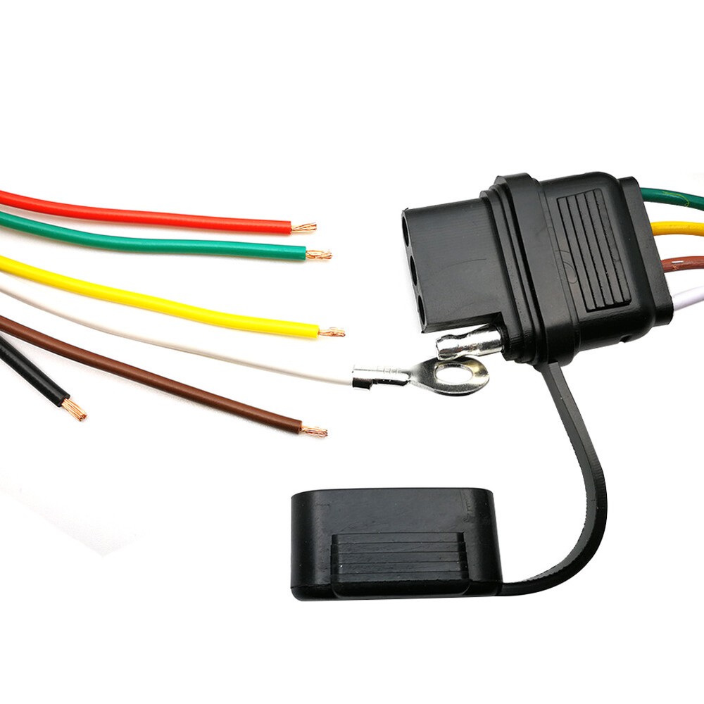 Circuit Protected Powered Tail Light Converter with 4-Way Flat Trailer Connector