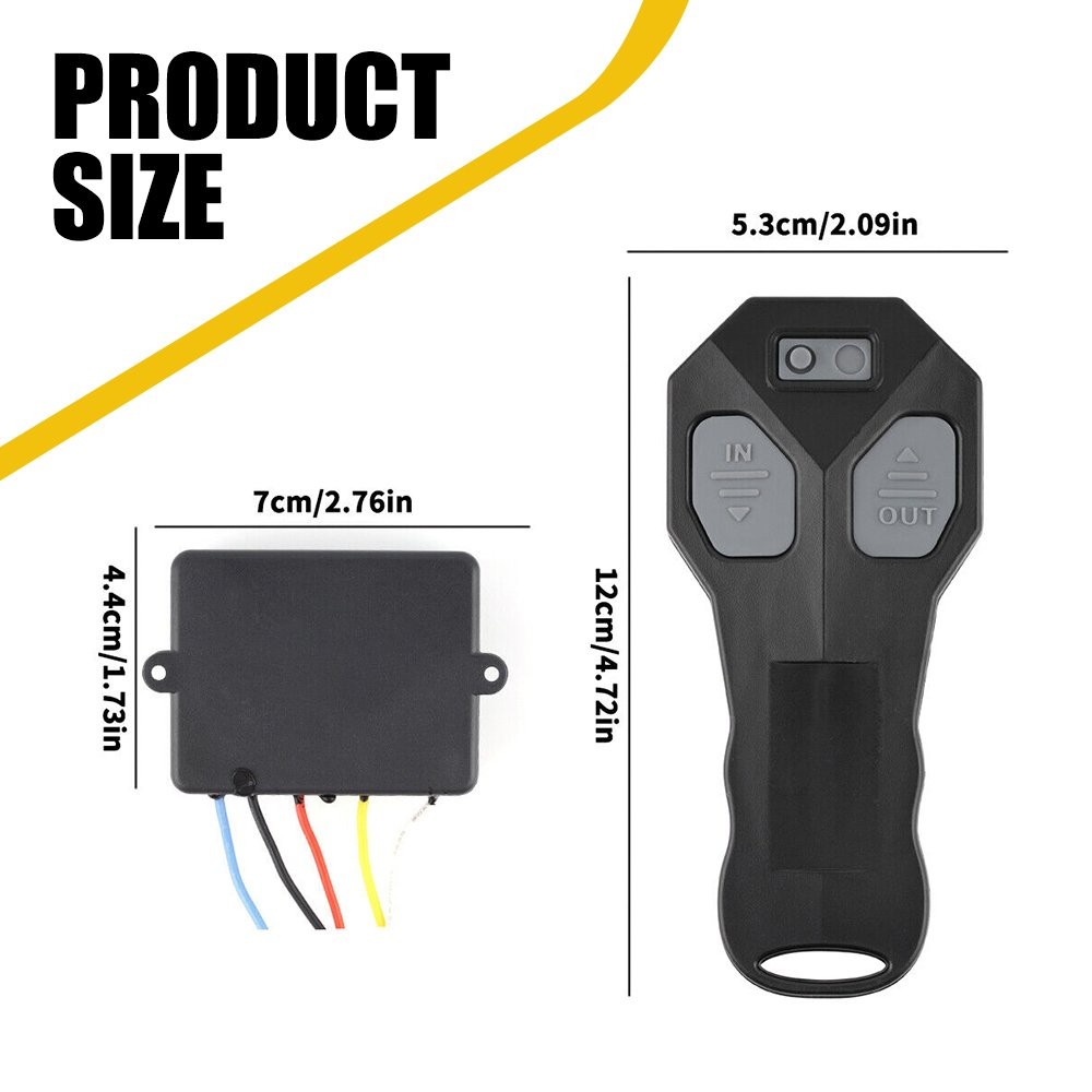 12V & Receiver Control Kit Wireless Winch Remote Switch Handset ATV SUV UTV