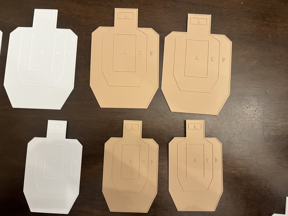 Uspsa style dry fire shooting target set