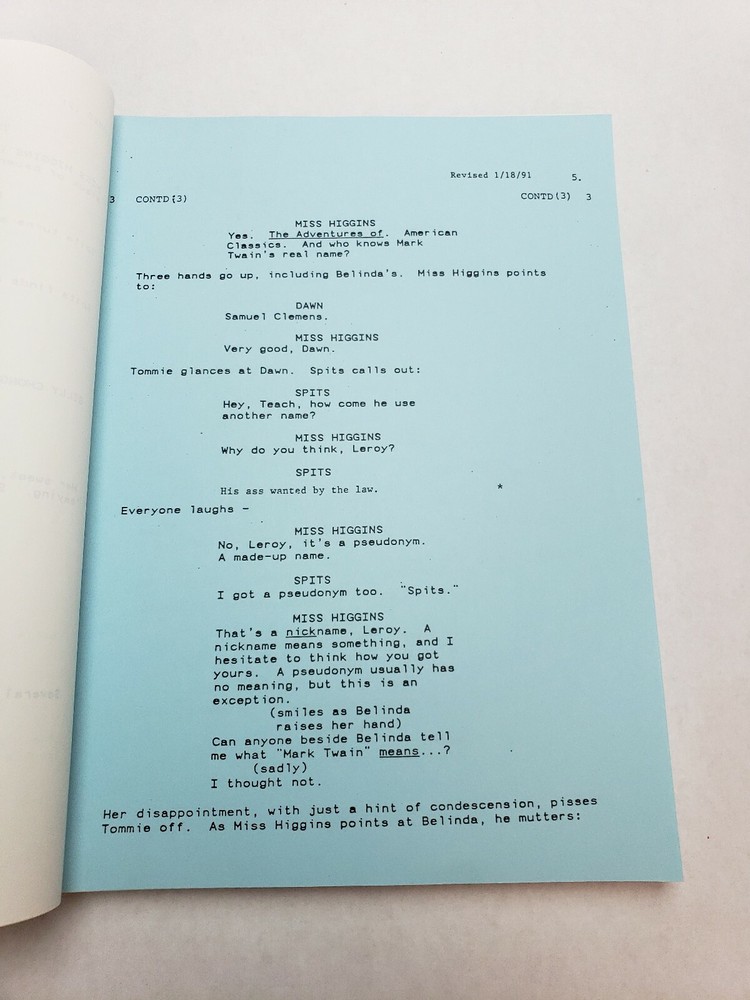 GLADIATOR / Lyle Kessler 1990 Screenplay, Cuba Gooding Jr. UNDERGROUND BOXING