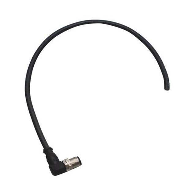 09488000011008, Harting, M12 D-Code Overmolded Cable Assembly, angled male, 0.8m