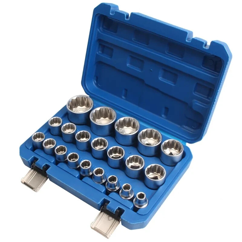 21 Piece Box Socket Head Electric Ratchet Wrench Tool Plummer Head Set